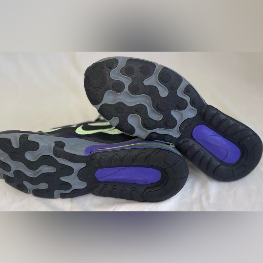 Nike Air Max 270 React Future Swoosh Mens Size 11 Black, Green & Purple NEW - Picture 13 of 16
